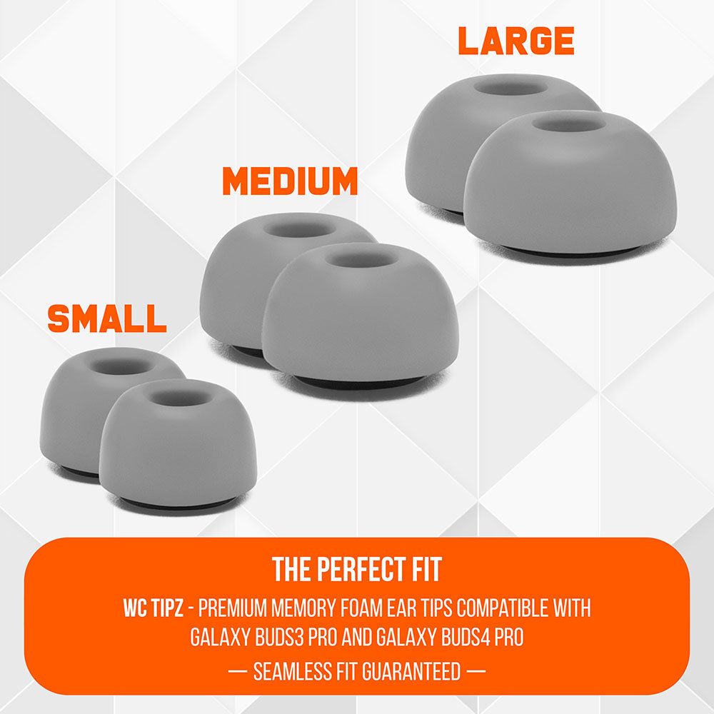 Galaxy Buds Pro 3 & 4 Memory Foam Ear Tips - WC TipZ Galaxy